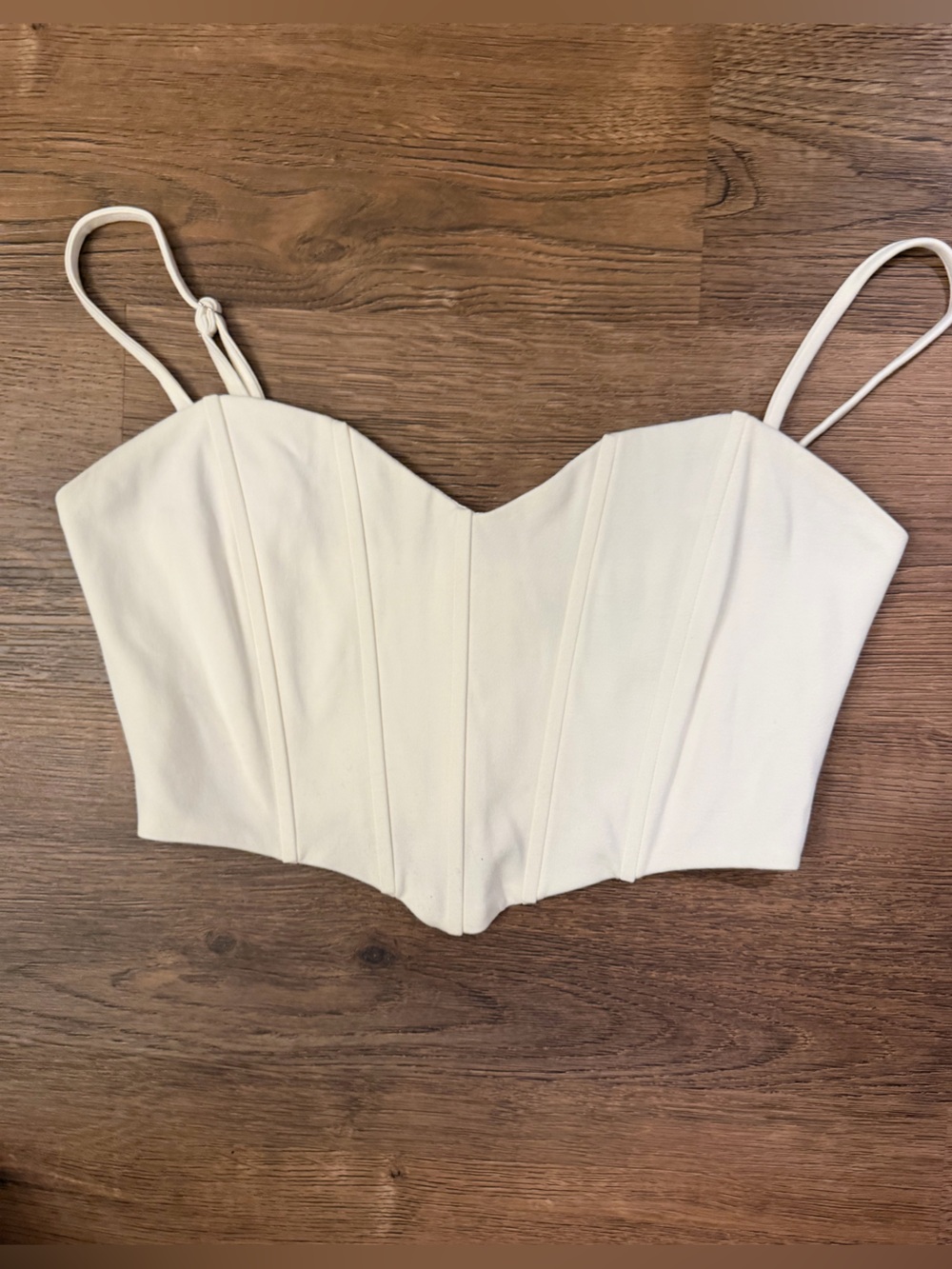 Lulu's White Corset Tank Top